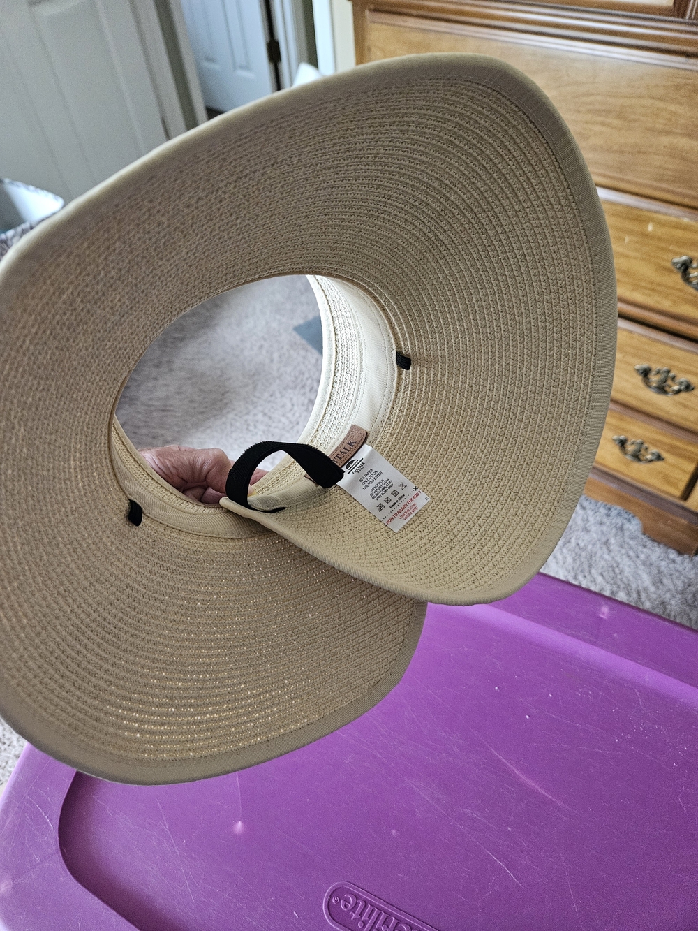 Wide Brim Straw Sun Hat - Natural
